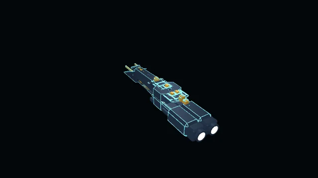 Atlas Carrier, a long dark carrier hull with orange deck details.